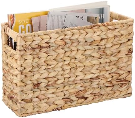 Revistero estable de jacinto de agua, cesta de almacenamiento tej...