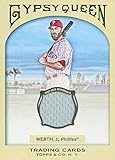 Autograph Warehouse 343420 Jayson Werth Player Worn Jersey Patch Baseball Card - Philadelphia Phillies 2011 Topps Gypsy Queen No. GQR-JWE