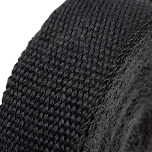 2" X 50' Black Exhaust Heat Wrap Roll Kit For Motorcycle Fiberglass Heat Shield Tape With Stainless Ties #TOP1