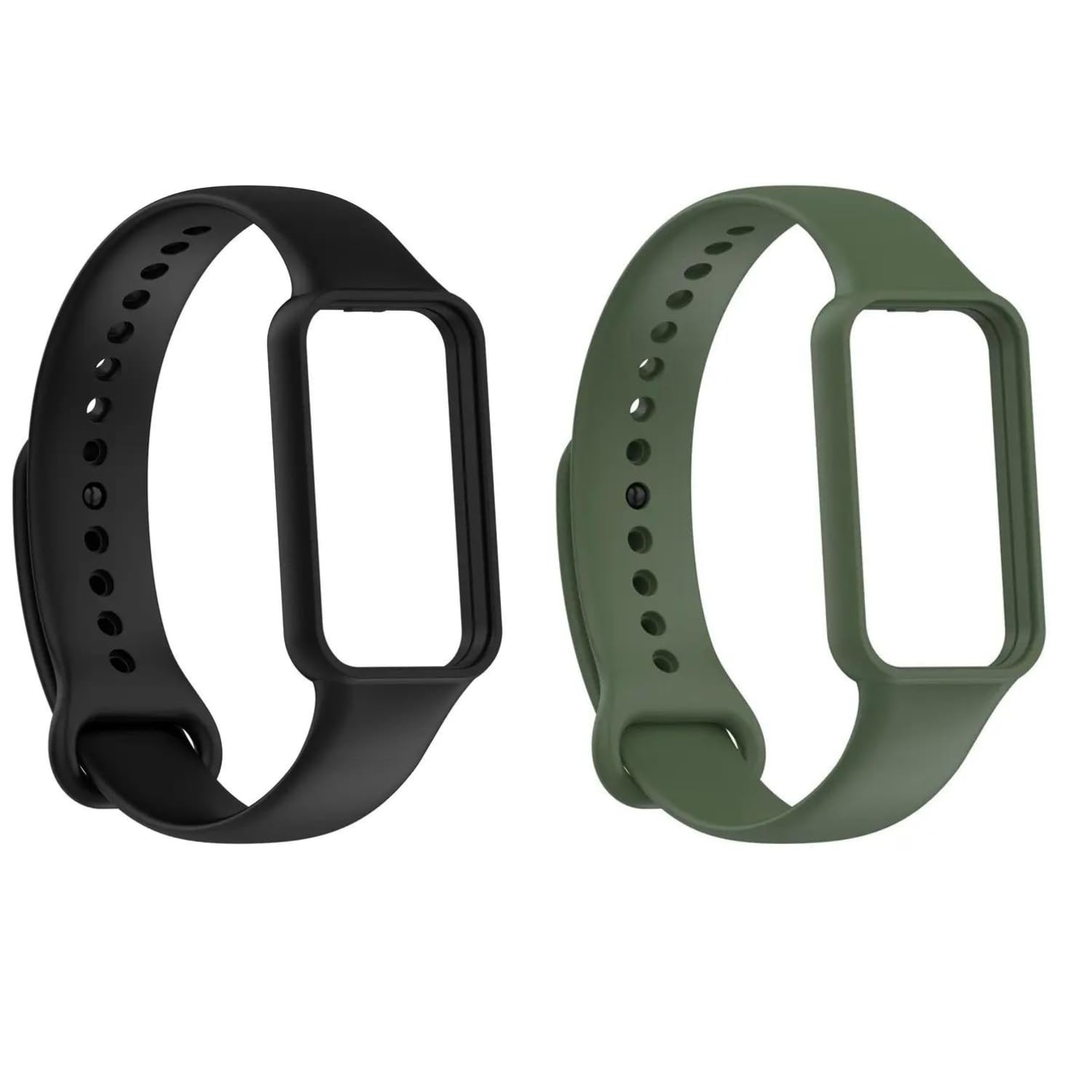 Kapture Silicone Waterproof Replacement Watch Bands Straps For Amazfit Band 7 (Green-Black) (B0CFHHB4LZ) Amazon Price History, Amazon Price Tracker