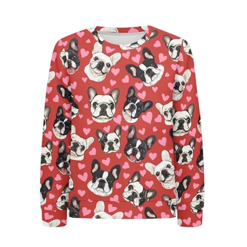 Hawapod Valentine Sweatshirt Cute Casual Print Long Pullover Kids Boys Girls Teens Graphic Crewneck Easter Sweatshirt