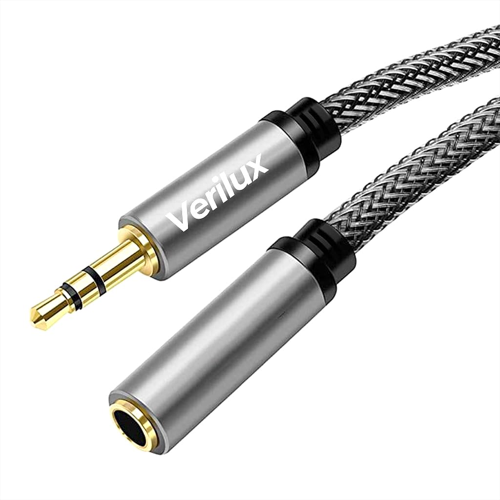 Verilux® 2 in 1 Audio Aux Cable, 1.6Ft 3.5mm Audio Splitter Cable Headphone Jack Extension Cable Nylon Braided Headphone Jack for Phones, Speakers, Headphones, Tablets, MP3 Players and Car (B0DCNYCL9Q) Amazon Price History, Amazon Price Tracker