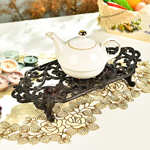 Sungmor SM-697 Heavy Duty Cast Iron Teapot Dish Warmer Stable Holder thumb #1