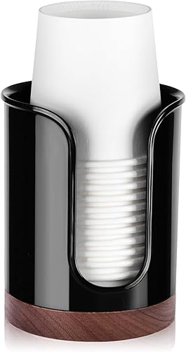 Dispensador de tazas de baño de alta calidad, soporte para vasos de papel para 5 tazas de baño de 6 onzas, organización de almacenamiento de baño,