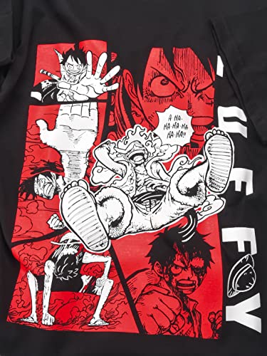 Image of One Piece Anime I Will Be The Pirate King Printed Half Sleeve T Shirt