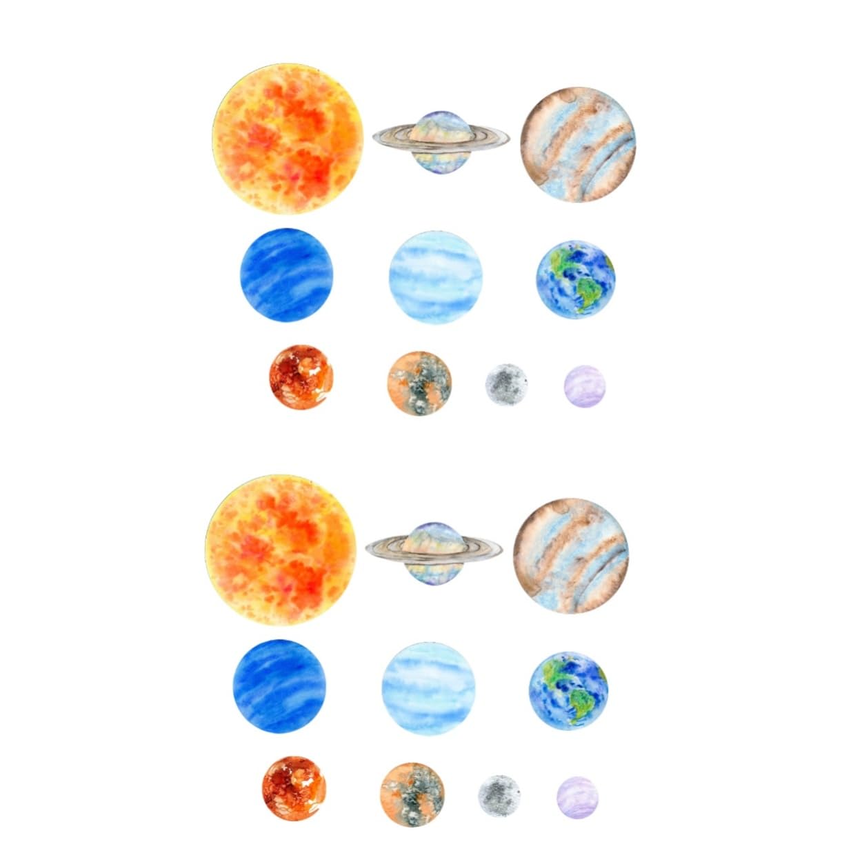 Stickers Muraux Lumineux Système Solaire pour Créer une Nuit Étoilée dans la Chambre