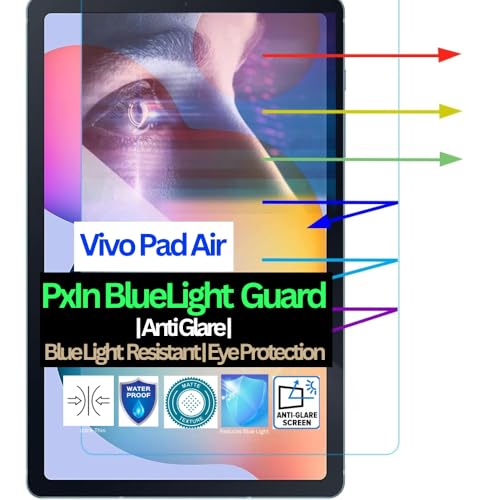 Image of Pxin Tablet Anti Bluelight and Anti Glare Screen Guard compatible with Vivo Pad Air | BLUV Lightblock Tech | Self healing from scratches | Prevents bluelight | Eye Protection | No Dry Eyes