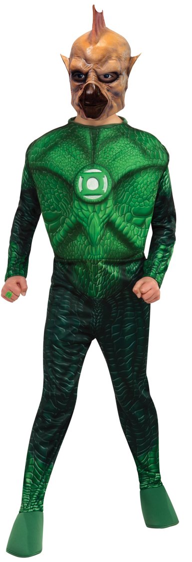 Rubies Green Lantern - Disfraz infantil de Tomar Re con pecho musculoso, Como se muestra, Medium