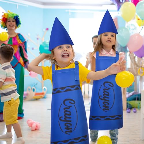 Disfraz infantil de crayón con gorro cónico miniatura 6