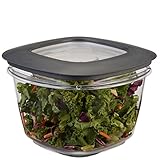 Rubbermaid Premier Easy Find Lids 7-Cup Meal Prep and Food Storage Container, Grey |BPA-Free & Stain Resistant