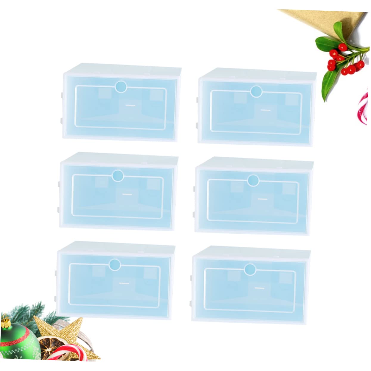 6 Piezas Caja Armario Contenedor Entrada Zapato Gabinete Ropa Bolsa De Almacenamiento Cubo Zapato Almacenamiento Armario Estante Zapato Organizador Cajón Apilable Zapatero Ropa