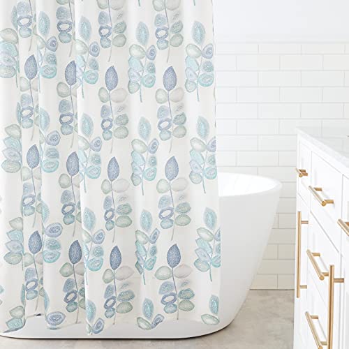 Croscill Mosaic Leaves Spa Shower Curtain, Light Cream - Image 7