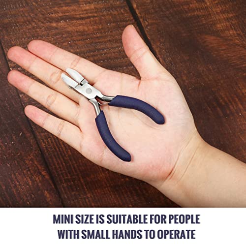 Image of Mini Nylon Jaw Pliers 3.5-Inch Flat Nose Pliers with 2 Replacement Tips and Screwdriver Wire Straightentener Jewelry Making Tools for Beading, Gripping, Shaping Wire