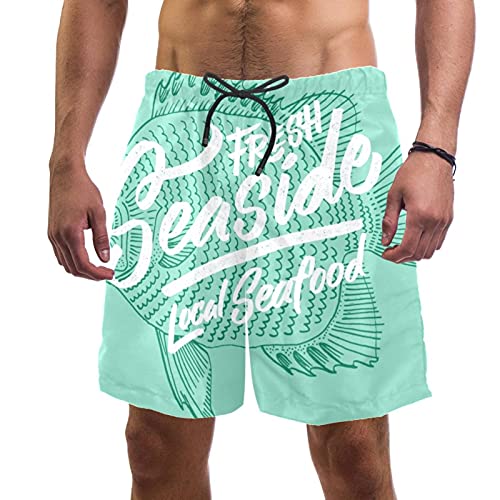 Short de bain pour homme doublure en maille confortable motif multicolore
