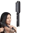 Drumstone (𝐒𝐩𝐞𝐜𝐢𝐚𝐥 𝟏𝟓 𝐘𝐞𝐚𝐫𝐬 𝐖𝐚𝐫𝐫𝐚𝐧𝐭𝐲) Electric Hair Straightener Comb & 2-in-1 Styling Brush for Men & Women, PTC Heated Hair Smoothing Brush for Frizz-Free, Sleek Hair gallery image