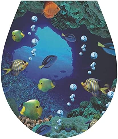 'Black Stone' WC Seat Sticker Toilet Lid Cover Bathroom Art 32x38cm