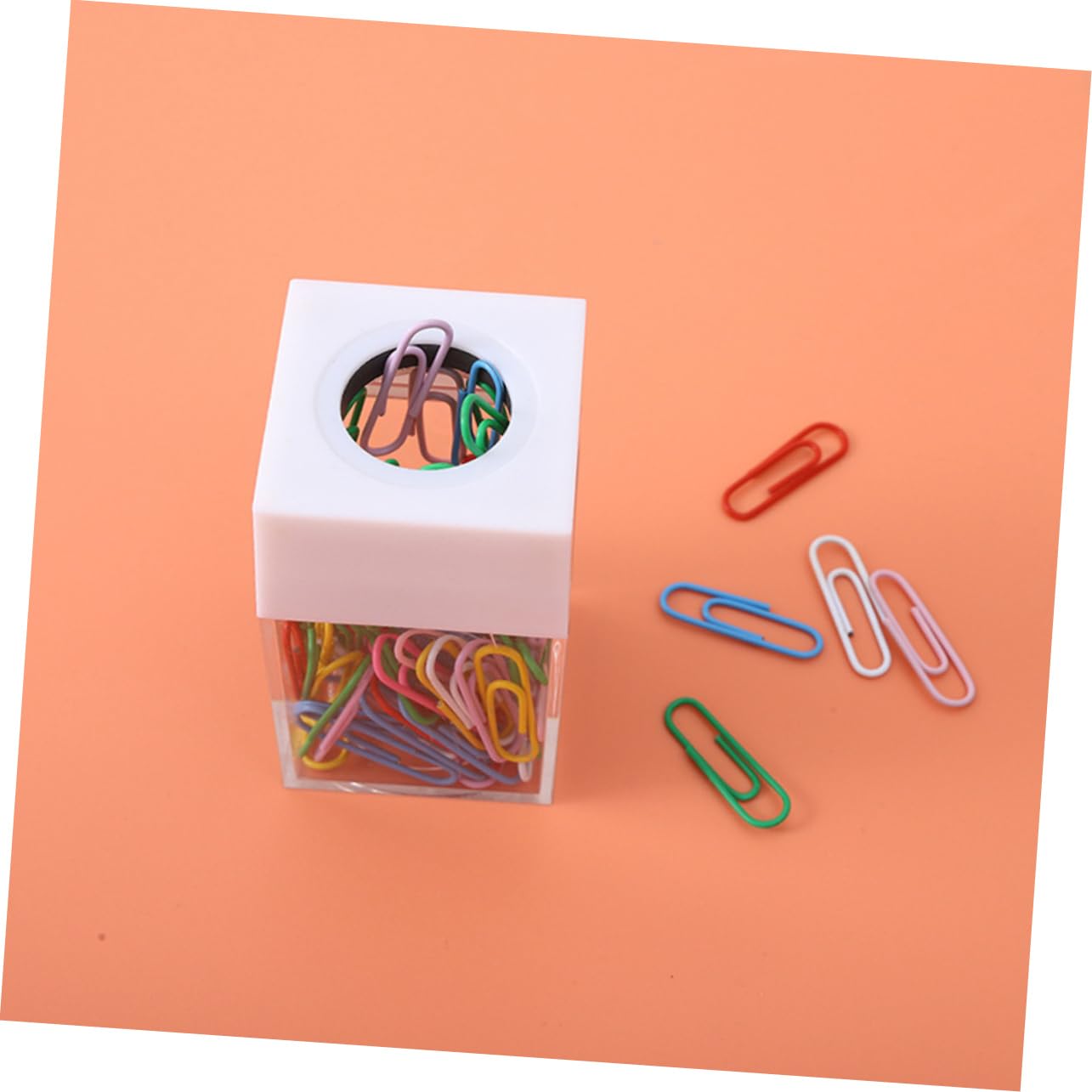 Lurrose 8 Pz secchio di spilli graffetta per fogli contenitore magnetico per graffette organizzatori scrivania organizzatore scrivania ufficio clip custodia per graffette porta graffette