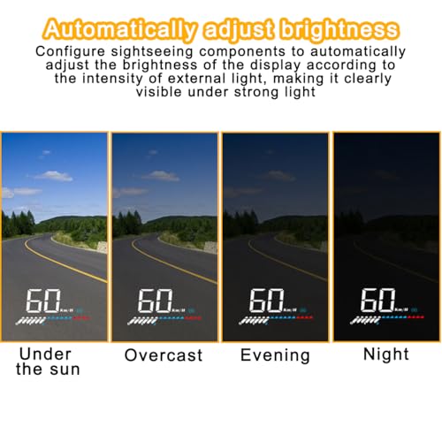 Pantalla Head Up Display Universal M7 con Sistema Dual OBD2 y GPS 5