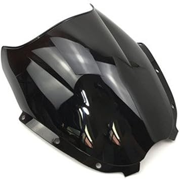 Wind Screen Shield Motorcycle Double Bubble Windshield WindScreen Screen For H&yosung GT125R GT250R GT650R GT650S For GT 125 250 650 R S 2005-2008 2009 2010 2011 2012 Air Deflector  Color Black