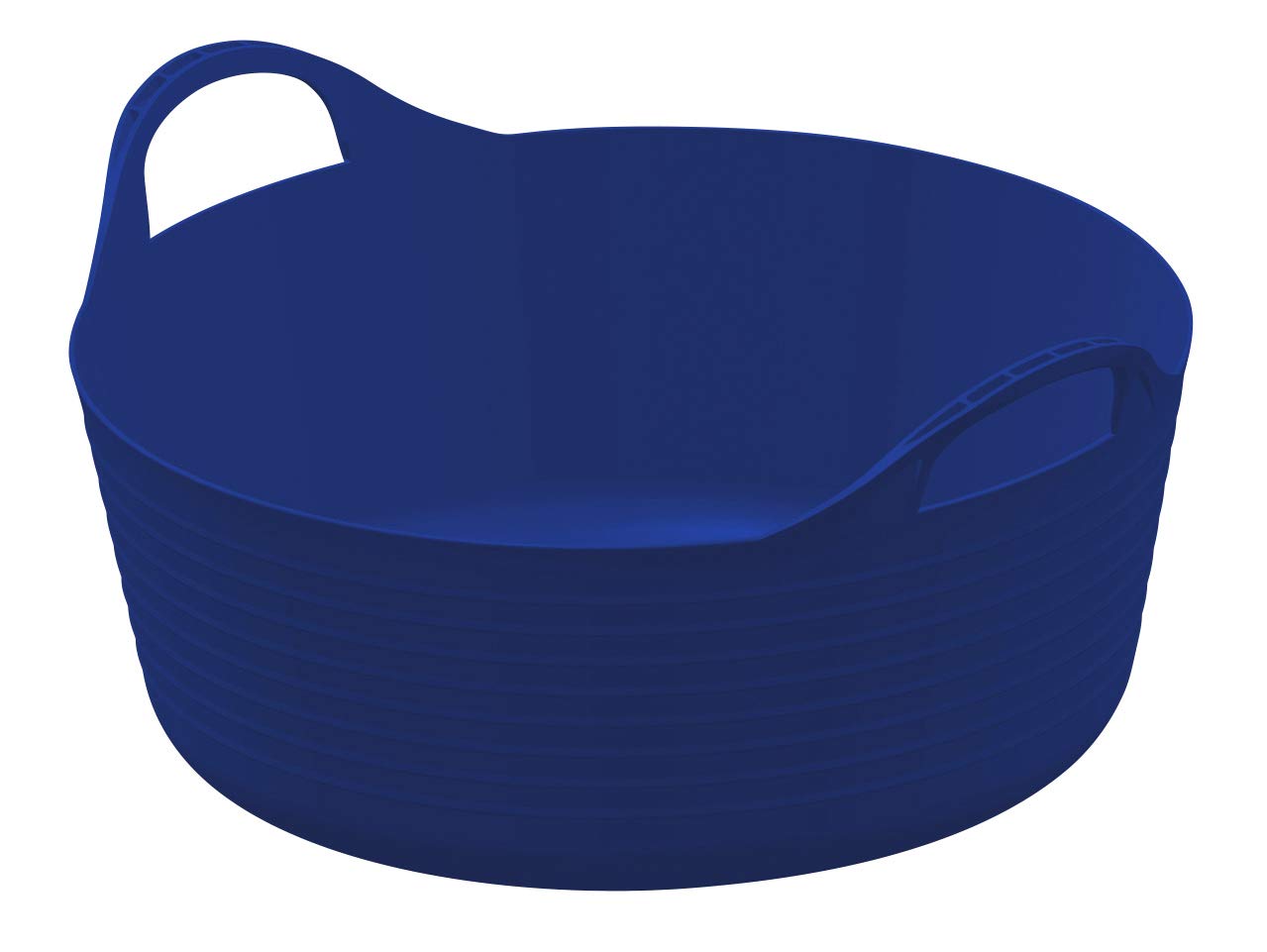 Kerbl Trog FlexBag blau (Flexibler Futtertrog, Müslischüssel, Fassungsvermögen 15 Liter, Futtereimer mit Zwei Griffen) 3210248