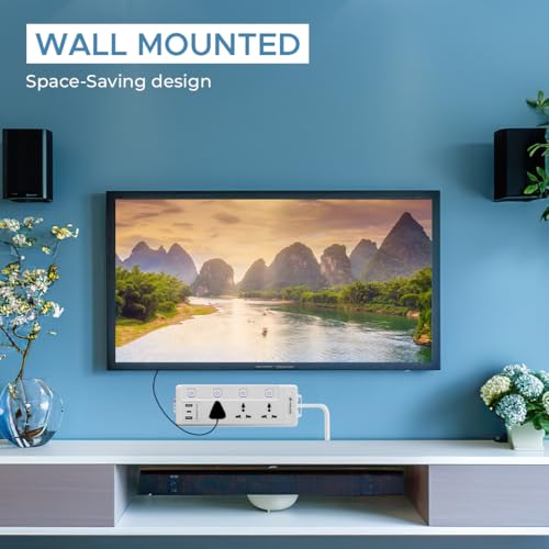 Image of Lapcare Smart Surge Protector with Individual Switch, 250 Volts Extension Board, 3AC Socket 2500W, PD 20w & 2xUSB, 1.5M Copper Cord, Overload Protection, Safety Shutter, Durable PP Body