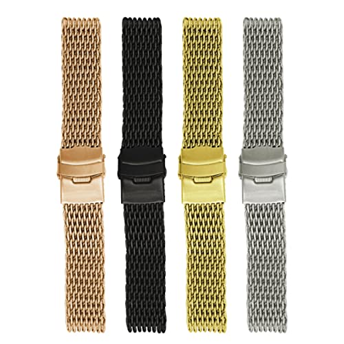 Bracelet montre Gatuida réglable en maille argentée pour remplacer une sangle usée