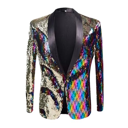 Veste de costume à paillettes pour homme idéale pour soirée bar et karaoké