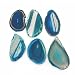 12 (Twelve) Drilled Agate Slices - Agate Pendant Slice A Grade ~1.5-3" Rock Paradise Exclusive COA (12, Teal)