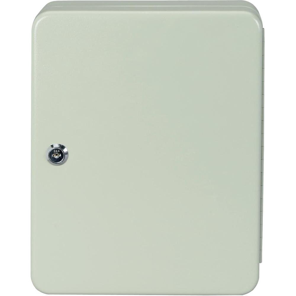 MAUL Boite A Clef 37 x 28, 5 x 8 cm, Coffre de Rangement pour 140 Clés, Armoire Verrouillable en Acier Allié, Porte-Clés Inclus, Boîte à Clés pour l'Atelier, le Bureau et le Couloir, Gris