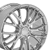 OE Wheels CV22B 19 Inch Rim Fits C6 Corvette C7 Z06 Style 5x120.65 19x10 Chrome - Hollander 5734 (1)