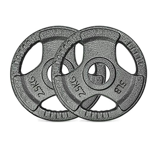 Grip Plate for Barbell, 2-inch Iron Olympic Weight Plate for Weightlifting and Strength Training in Home 