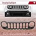 HECASA Front Upper Bumper Grille Compatible with 2015-2018 Jeep Renegade Painted Bumper Grill Guard Cover