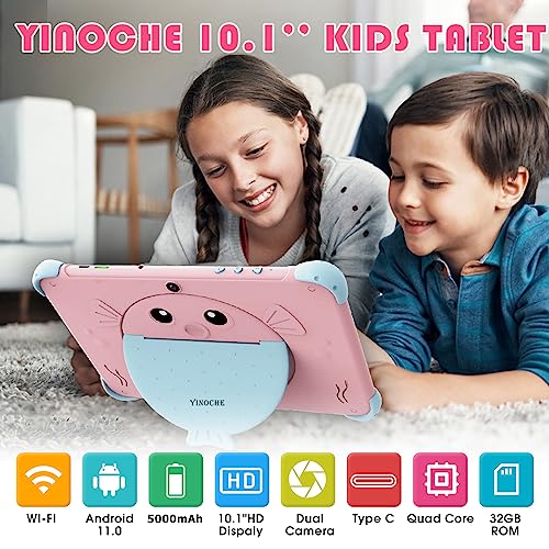 Tablet infantil de 10 polegadas para crianças com WiFi e tablets infantis para crianças Android 11.0 2GB 32GB ROM 1280x800 HD IPS Touchscreen, Câmera dupla, 5000mAh, controle parental, YouTube Neflix (rosa) - Imagem 2