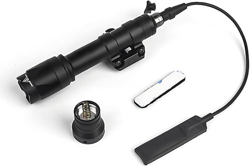 Miniatura 10 de M300A linterna táctica de 500 lúmenes con interruptor de botón y interruptor de presión remoto para modos constantes/momentáneos, compatible