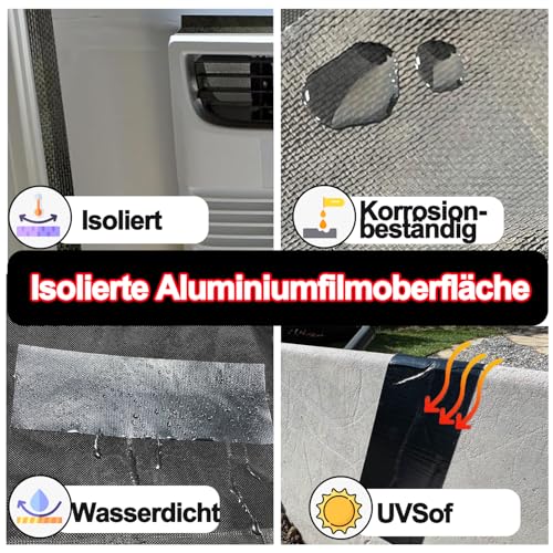 KAIHENG Markisen-Reparaturband, wasserdicht, strapazierfähig, Outdoor-Reparaturband für Planen, Segeltuch, Zelt, Bootsabdeckungen, Vordach, Segelband, Zelt-Reparaturset, UV-beständig und, 8cm × 6m