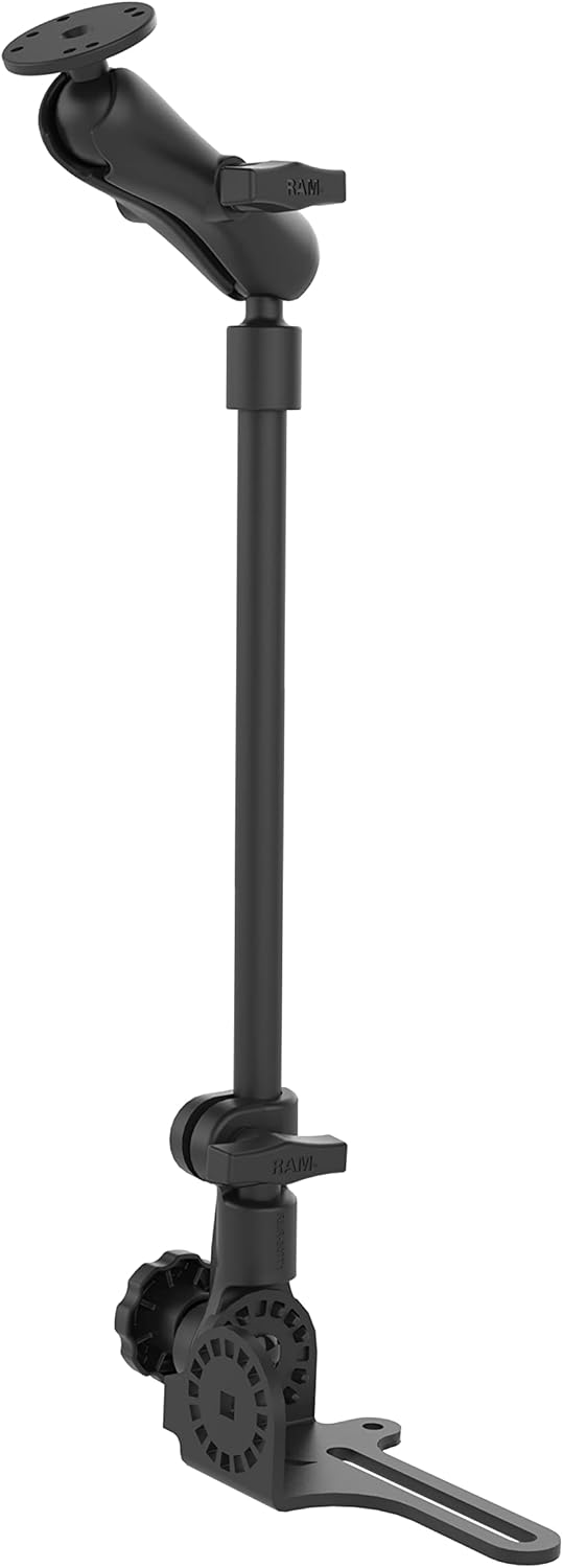 RAM Mounts Pod HD Vehicle Mount with 18" Aluminum Rod and Round Plate RAM-316-HD-18-202U for Tablets and Small Laptops