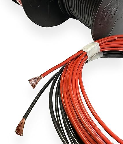 25 AMP Rated 2mmu00b2 Single Core Stranded Copper Cable 12v 24v Thin Wall Wire 10m 20m 50m 100m Black 50m Roll~p85570638