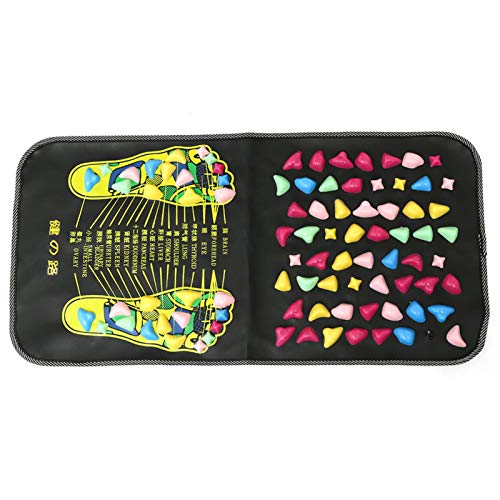 Esterilla de reflexología de pies, esterilla de regeneración para reflexología, piedra, esterilla de acupresión, regeneración, masaje de pies con piedras de imitación para presión de batería,