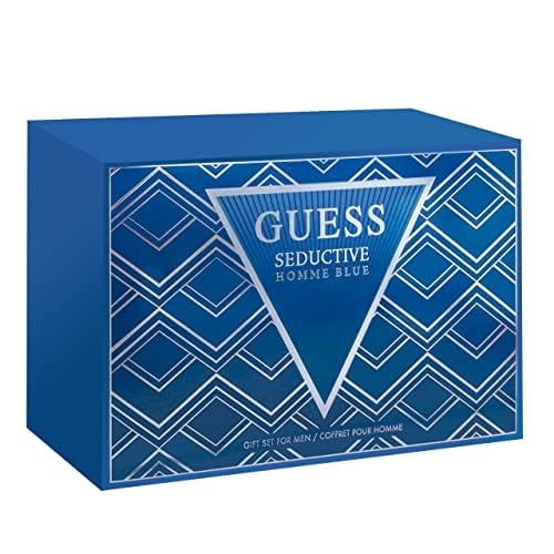 Guess Seductive Homme Blue 3.4oz EDT Spray, 6.0oz Deodorant Body Spray, 3.4oz Shower Gel, Pouch Men 4 Pc Gift Set - Image 3