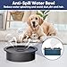 XIAZ Slow Feeder Dog Bowl Stand - Elevated Dog Food and Water Bowl Set for Large Medium Sized, 5 Heights Adjustable, Non-Slip, Durable, Prevents Bloating & Improves Digestion Blue