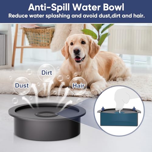 XIAZ Elevated Dog Bowls Slow Feeder Dog Bowl Stand Food and Water Bowl Set for Large Medium Sized, 4 Heights Adjustable, Non-Slip, Durable, Prevents Bloating & Improves Digestion - Image 6
