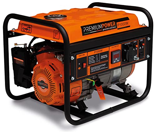 Generatore di corrente benzina Premium Power P1000W - monofase - 1,1 kW - AVR