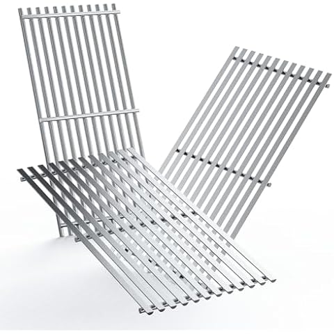 LANEJOY Stainless Steel Cooking Grates (16 15/16" x 24 15/16") for Charbroil Advantage 463344116 Gas2coal 463340516 Cooking Grids for G460-0500-w1 463343015 463340516 463370516 Cover