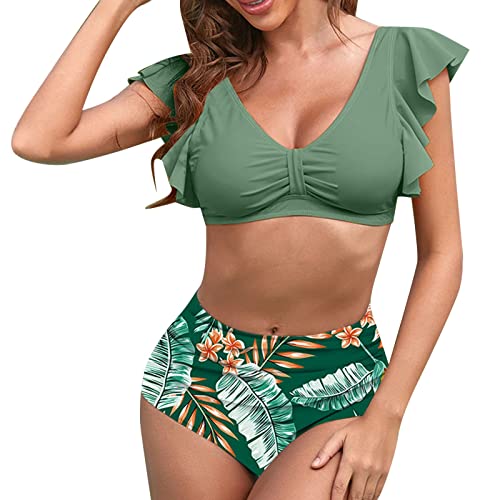 Traje de baño para mujer tankinis para tallas grandes, traje de baño con pantalones cortos, bikini para mujer, traje de baño de neopreno para mujer, traje de baño abierto, traje de baño de puerta,