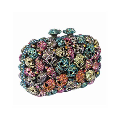 Image of DJBM Glitter Skulls Rhinestone Purse Women's Clutch Handbags Crystal Evening Bags Diamond Evening Clutches for Party Prom