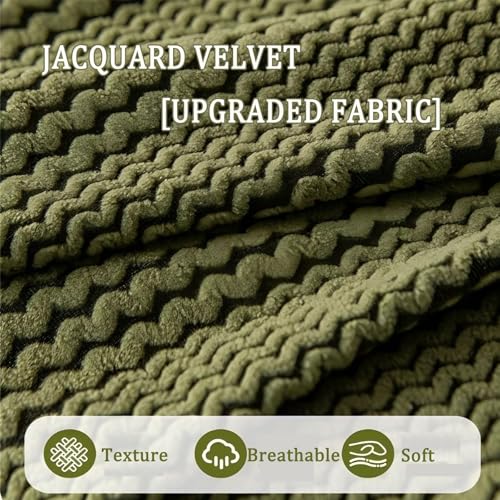 Housse de canapé velours jacquard extensible de qualité supérieure - 6