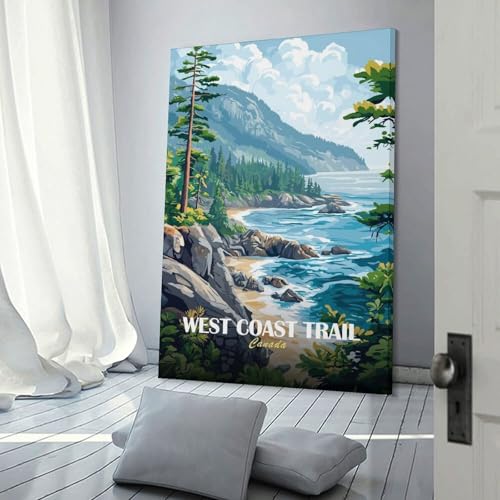 Impressions d'art mural West Coast Trail Canada déco salon esthétique