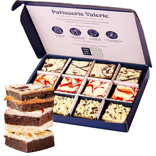 Patisserie Valerie - Patisserie Valerie Luxury Brownie Selection Box - 12 Fudgy Brownies, 3 Decadent Flavours - Ideal Food Gift Set for Chocolate Lovers - Perfect Birthday/Christmas Food Gifts - Delivered to Your Door - -3%