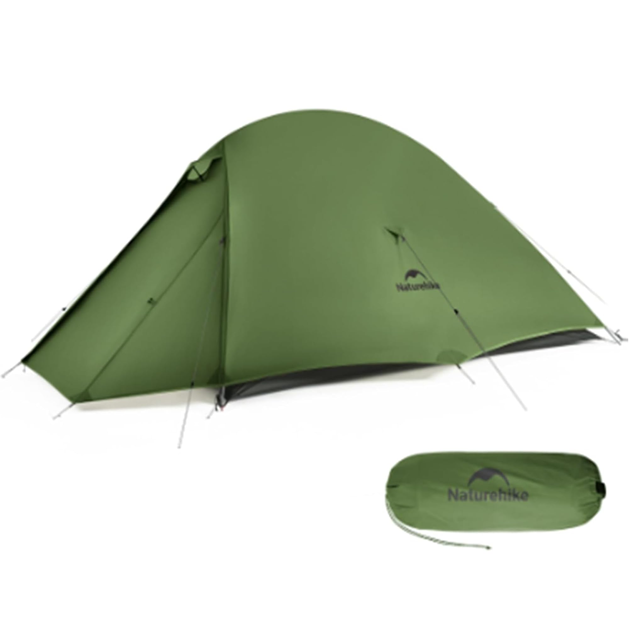 Naturehike Cloud Up Pro Tent,2025 Upgrade Ultralight Tents,1.23kg/2.7lbs,Single 1 Person Tent,for Cycle Camping,Backpacking,Hiking,Self-Standing,Construction,Easy Set Up(Green)