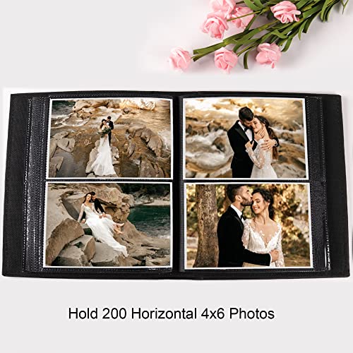 image for Vienrose Photo Album for 200 4x6 Photos Leather Cover Extra Large Capa